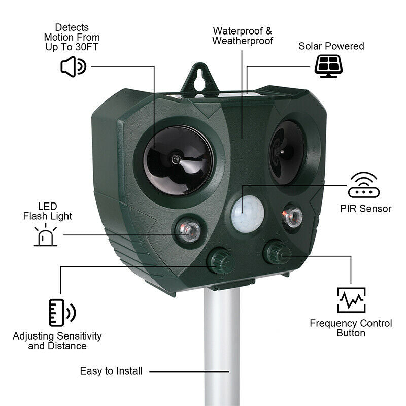 Southern Chic Ultrasonic Bird + Pest Repeller Solar Powered - Long Range