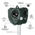 Southern Chic Ultrasonic Bird + Pest Repeller Solar Powered - Long Range