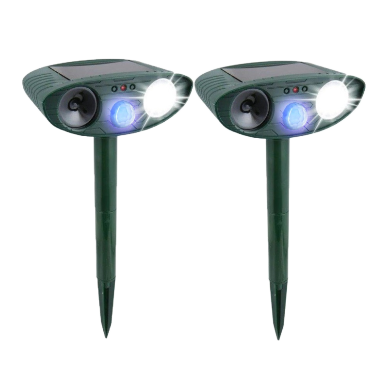 Southern Chic Solar Powered Ultrasonic Rabbit Repeller – Humane Garden Protection with Flashing Light