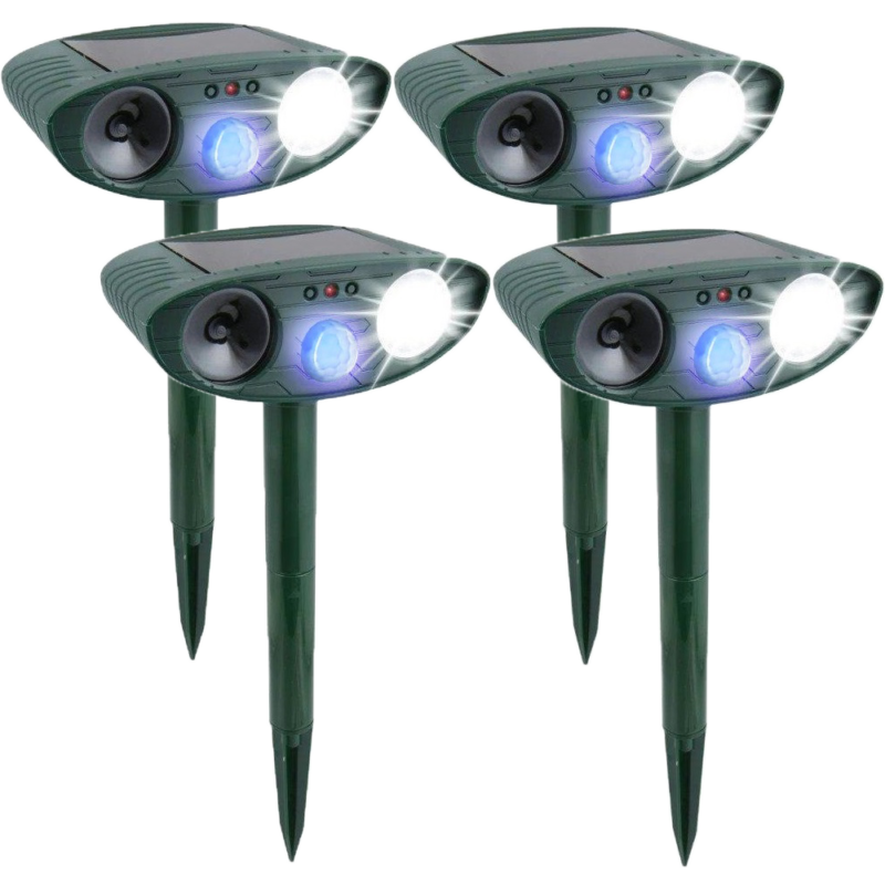 Southern Chic Solar Powered Ultrasonic Rabbit Repeller – Humane Garden Protection with Flashing Light