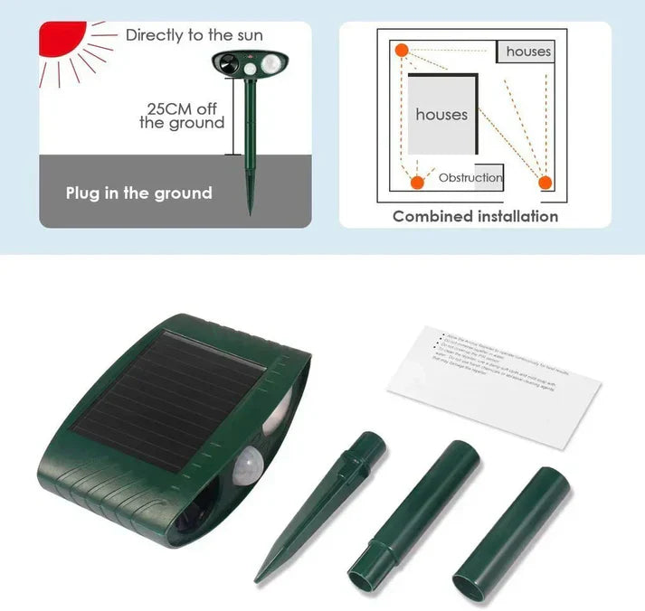 Southern Chic Ultrasonic Solar Deer Repeller – Motion Sensor Animal Deterrent for Garden & Yard