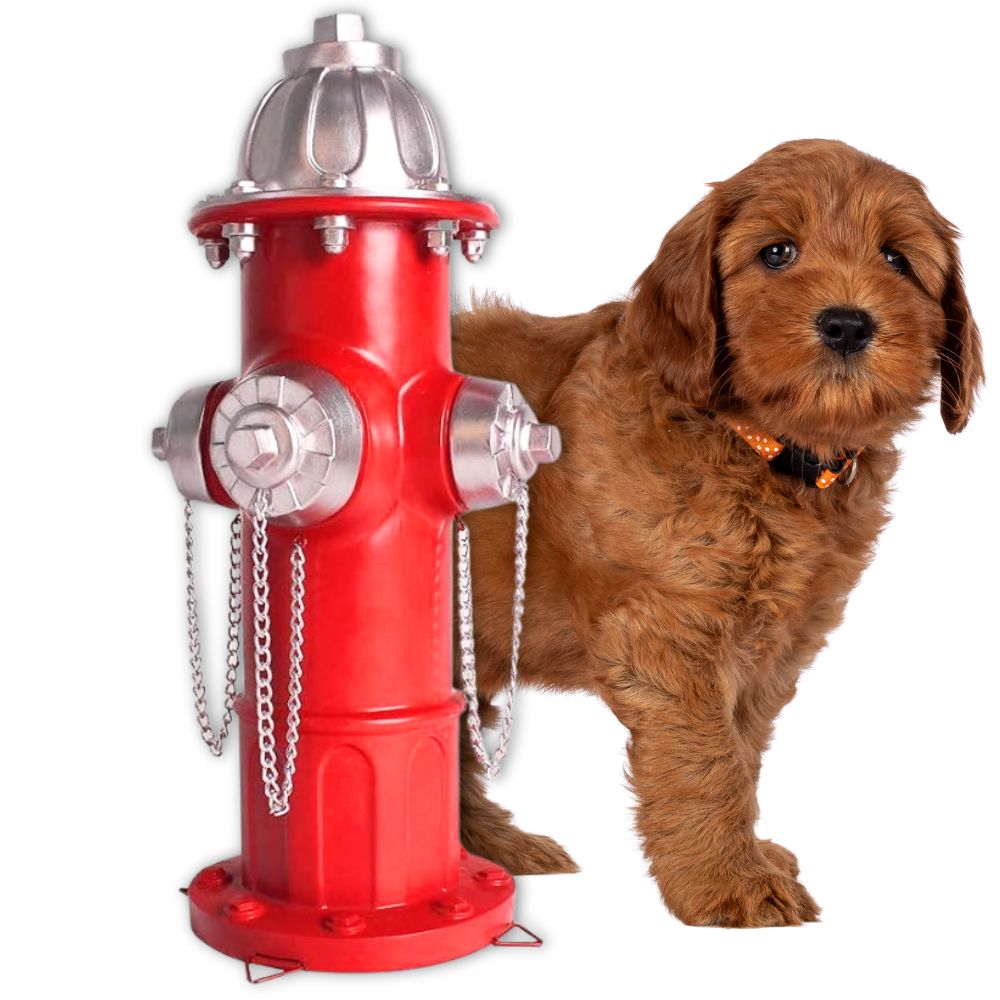 Southern Chic Realistic Dog Fire Hydrant Outdoor Decor and Training Prop