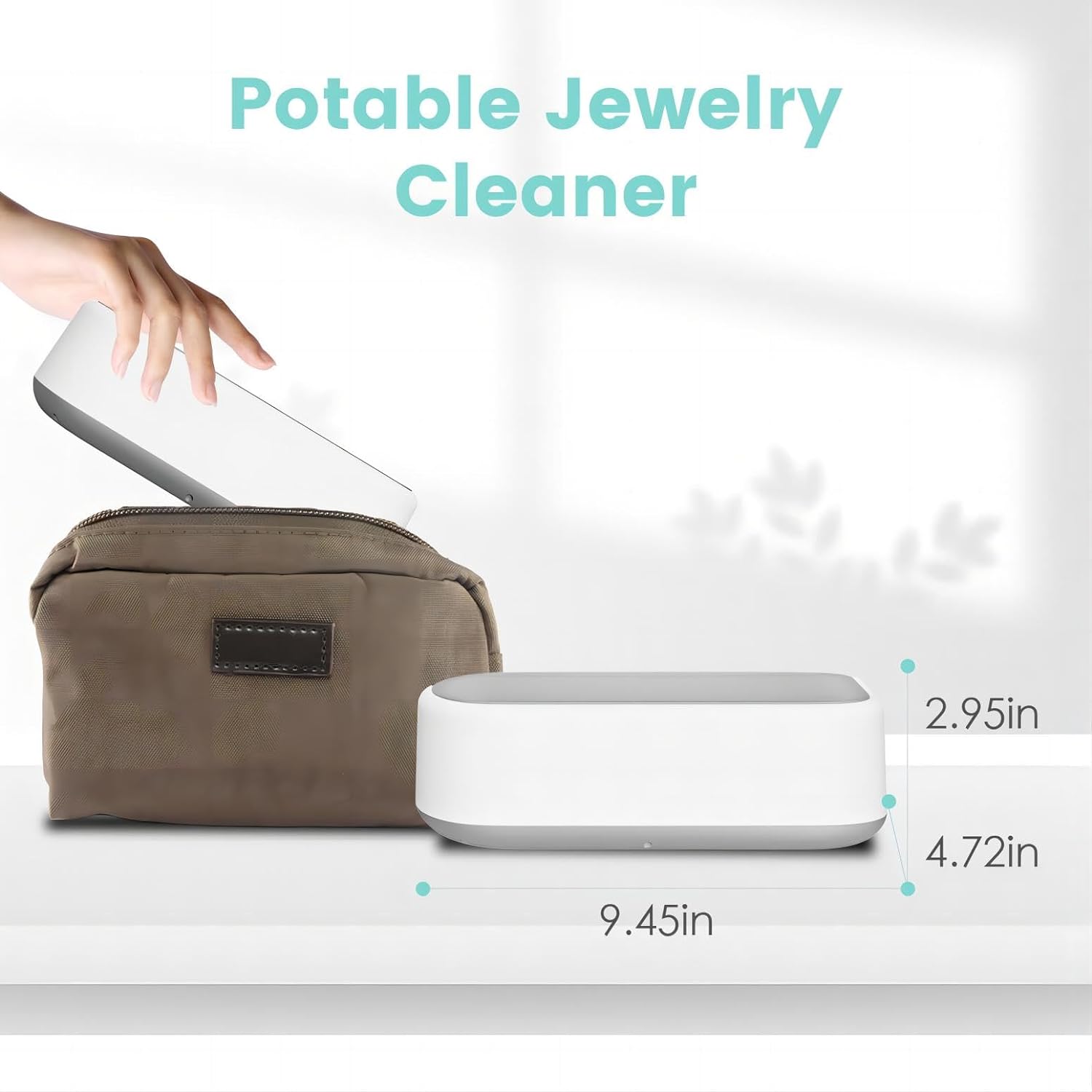 Southern Chic Ultrasonic Jewelry Cleaner – Portable Sonic Cleaning Machine for Rings, Glasses & Watches