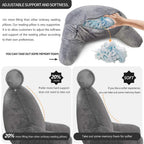 Southern Chic Reading Pillow with Arms – Backrest Support Cushion for Bed & Couch
