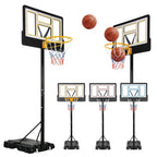 Southern Chic Wheeled Portable Outdoor Basketball Hoop Set 4.4-10 FT