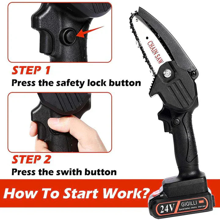 Southern Chic Upgraded 24V Mini Chainsaw (Two Batteries)