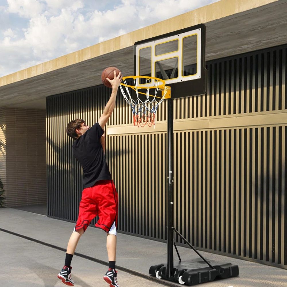 Southern Chic Wheeled Portable Outdoor Basketball Hoop Set 4.4-10 FT