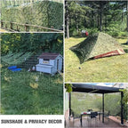 Southern Chic Camouflage Sun Protection Net for Garden or Camping