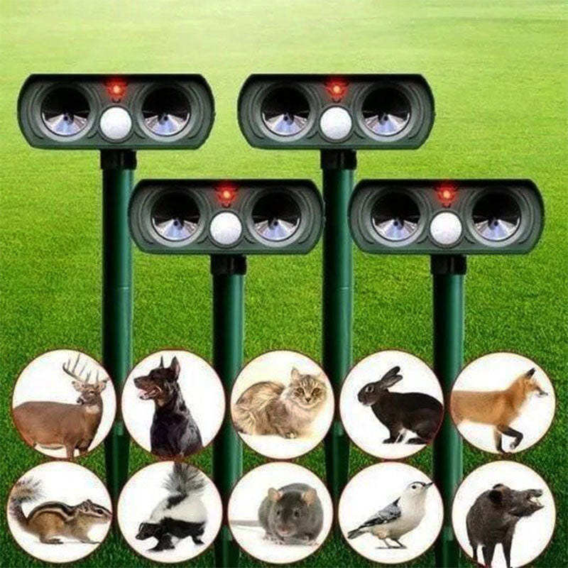 Southern Chic Solar Ultrasonic Fox Deterrent – Motion-Activated Animal Repeller for Garden, Lawn & Outdoor