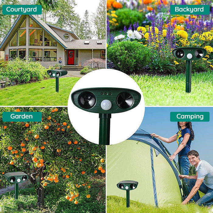 Southern Chic Solar-Powered Ultrasonic Animal Repeller – Motion-Activated Pest Control for Garden, Lawn & Yard