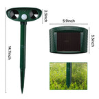Southern Chic Solar Ultrasonic Fox Deterrent – Motion-Activated Animal Repeller for Garden, Lawn & Outdoor