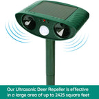 Southern Chic Solar Ultrasonic Fox Deterrent – Motion-Activated Animal Repeller for Garden, Lawn & Outdoor