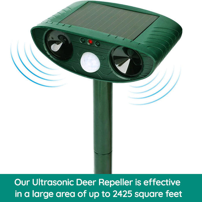 Southern Chic Solar Ultrasonic Fox Deterrent – Motion-Activated Animal Repeller for Garden, Lawn & Outdoor