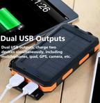 Southern Chic Solar Power Bank – 500000mAh Portable Waterproof Outdoor Charger with Dual USB & LED Light