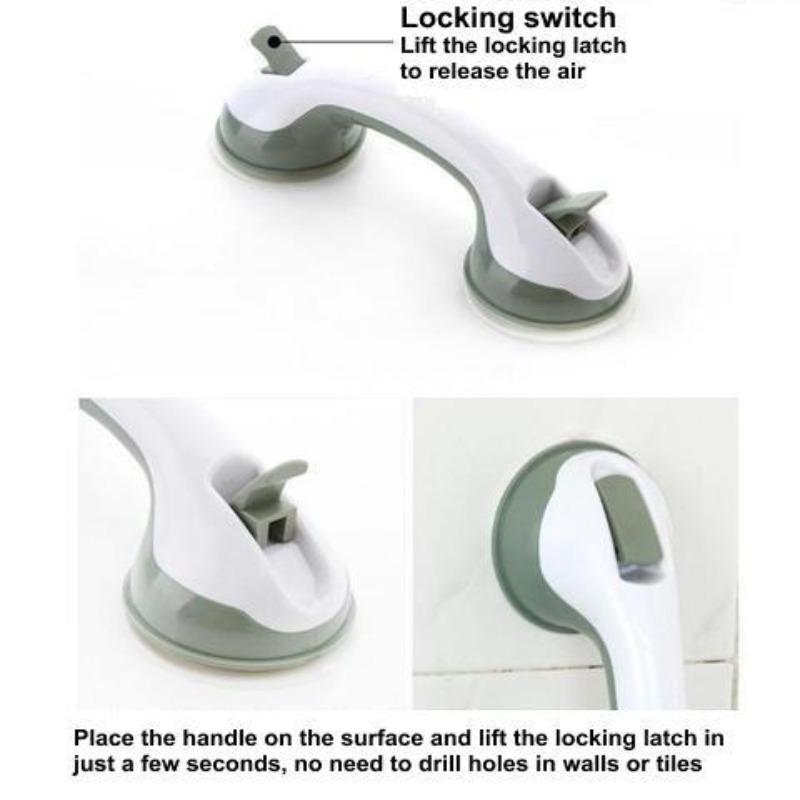 Southern Chic Shower Grab Bar - Shower Bar - Shower Safety Bar For Balance - Hand Grip Safety Bar For Bathroom - Strong Suction Grab Bar