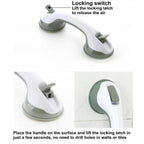 Southern Chic Shower Grab Bar - Shower Bar - Shower Safety Bar For Balance - Hand Grip Safety Bar For Bathroom - Strong Suction Grab Bar