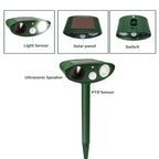 Southern Chic Solar Powered Ultrasonic Deer Repellent – Motion Sensor Animal Deterrent for Garden, Lawn & Yard Protection