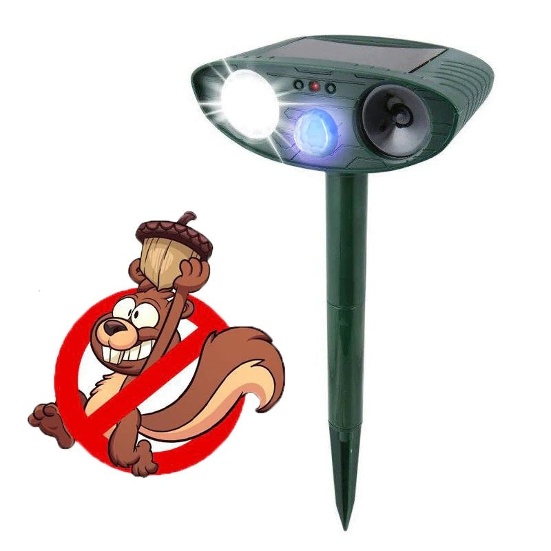 Southern Chic Solar Powered Ultrasonic Rabbit Repeller – Humane Garden Protection with Flashing Light
