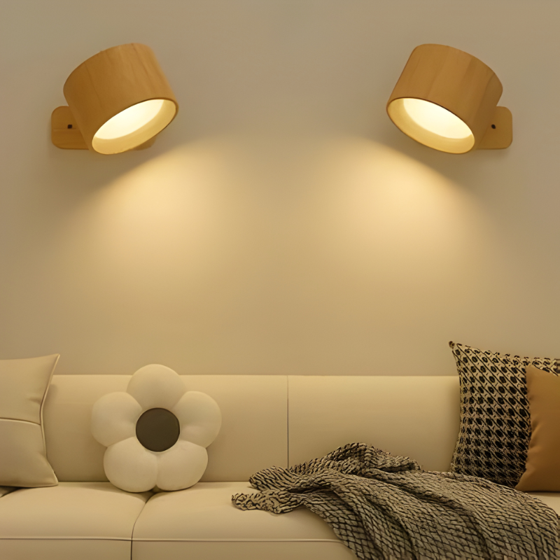 Southern Chic Rechargeable Wall Light with 360° Rotation