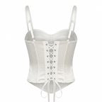 Sweet Southern Chic Women's Apricot Satin Halterneck Camisole – Slim Fit Crop Top