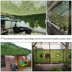 Southern Chic Camouflage Sun Protection Net for Garden or Camping