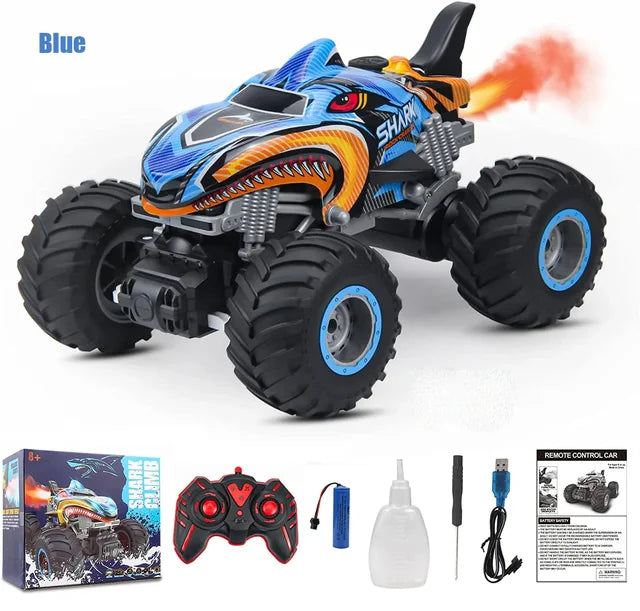Southern Chic RC 4x4 Off-Road Monster Truck – Remote Control Rock Crawler Drift Car (Shark Digger Design)