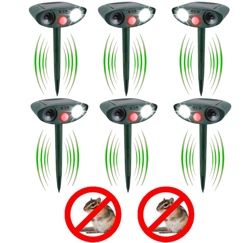 Southern Chic Solar Ultrasonic Chipmunk Repeller – Outdoor Rodent Deterrent Device
