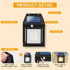 Southern Chic Solar Wall Lamp Outdoor, Set of 2