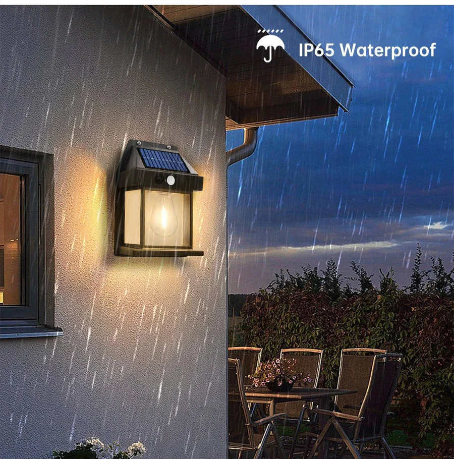 Southern Chic Solar Wall Lamp Outdoor, Set of 2