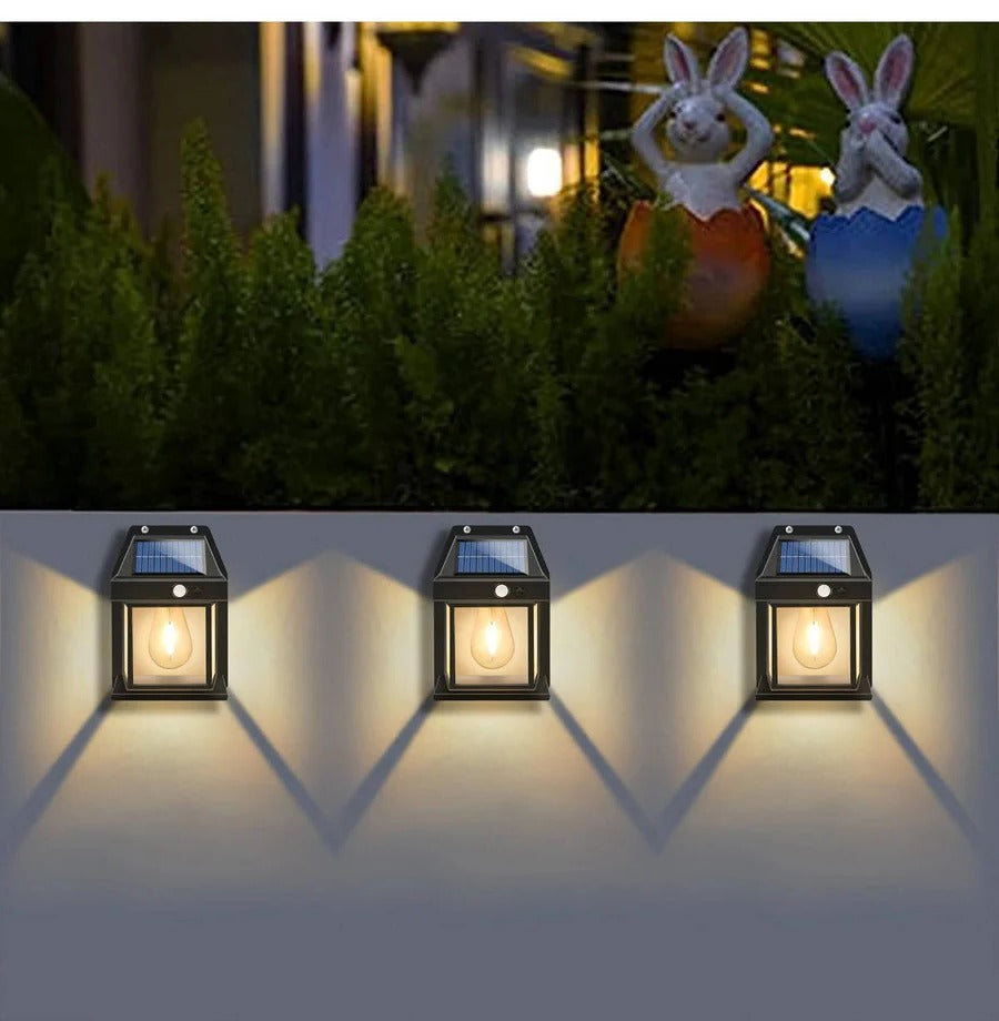 Southern Chic Solar Wall Lamp Outdoor, Set of 2