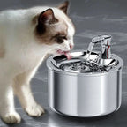 Southern Chic Stainless Steel Cat Water Fountain with Filter and Sensor