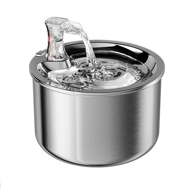 Southern Chic Stainless Steel Cat Water Fountain with Filter and Sensor