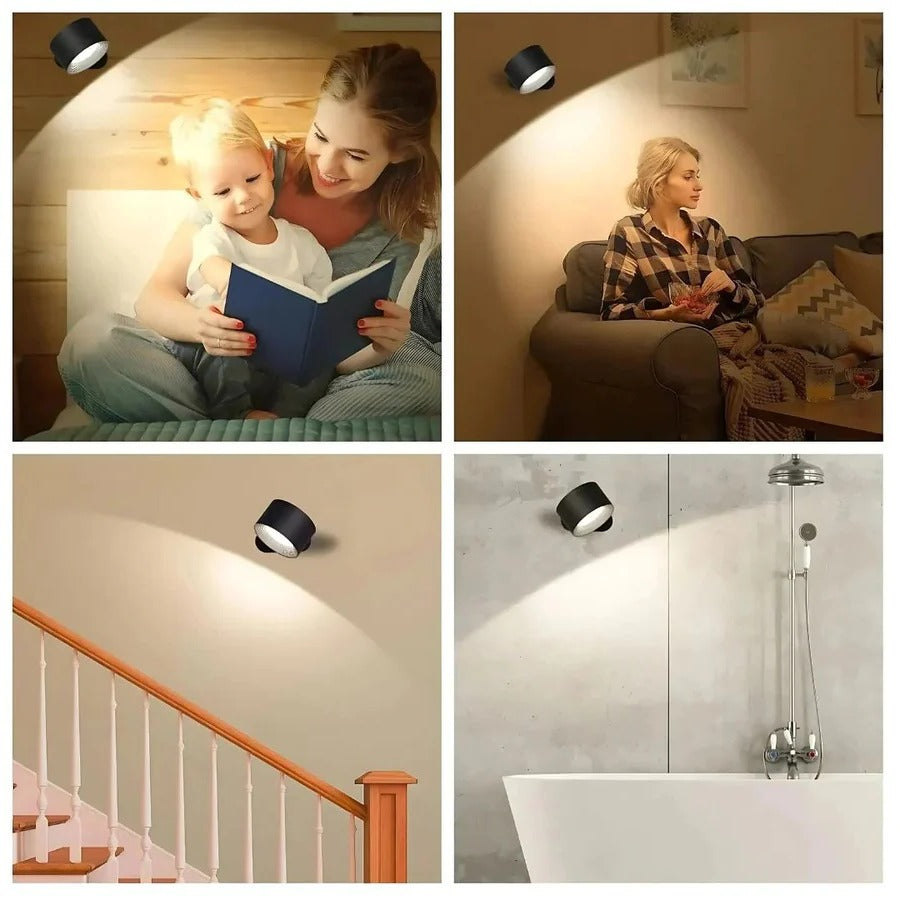 Southern Chic Rechargeable Wall Light with 360° Rotation