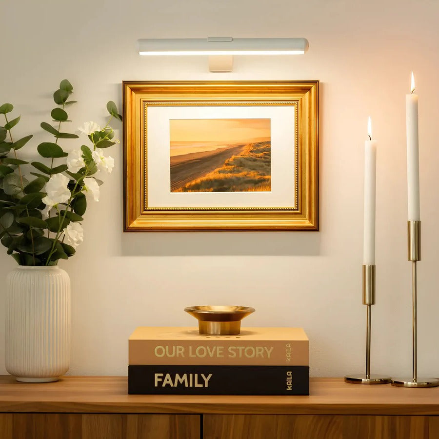 Southern Chic Wireless Rechargeable LED Wall Light for Artwork and Decor