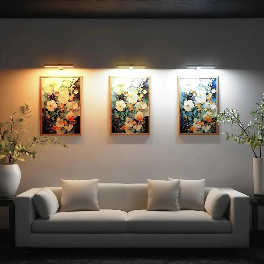 Southern Chic Wireless Rechargeable LED Wall Light for Artwork and Decor