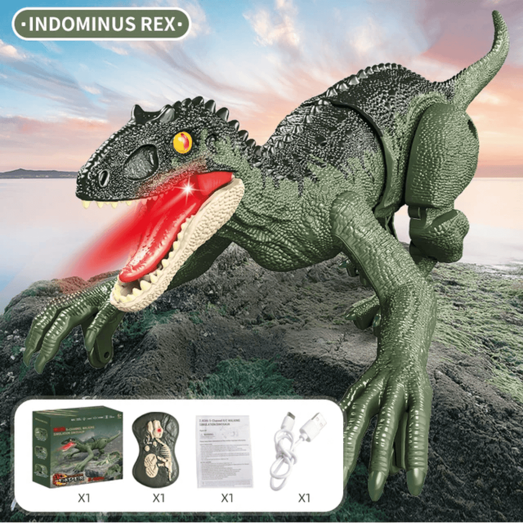 Southern Chic Remote Control Dinosaur Toy – Realistic RC Velociraptor T-Rex with Sounds, Lights & Movements
