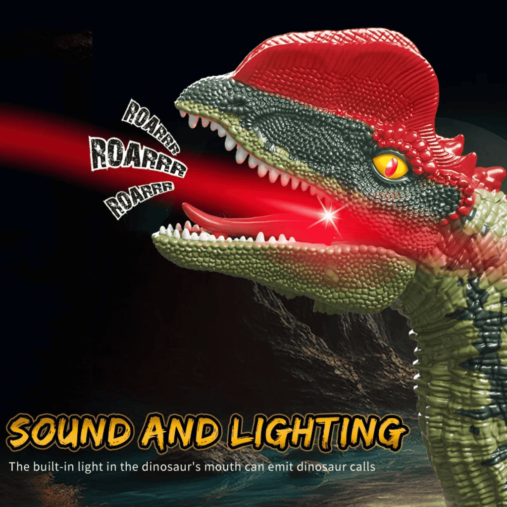 Southern Chic Remote Control Dinosaur Toy – Realistic RC Velociraptor T-Rex with Sounds, Lights & Movements