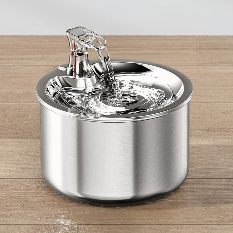 Southern Chic Stainless Steel Cat Water Fountain with Filter and Sensor