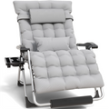 Southern Chic Reclining Outdoor Chair for Seniors – Adjustable Folding Lounger, Holds 500 LB