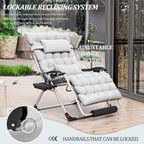 Southern Chic Reclining Outdoor Chair for Seniors – Adjustable Folding Lounger, Holds 500 LB