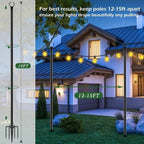 Southern Chic String Light Poles