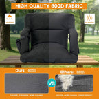 Southern Chic Stadium Seat with Heat & Back Support – Portable Padded Bleacher Cushion Chair