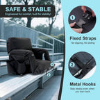 Southern Chic Stadium Seat with Heat & Back Support – Portable Padded Bleacher Cushion Chair