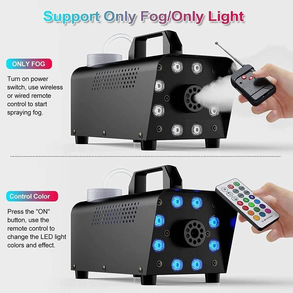 Southern Chic Smoke Machine W/ 13 Colorful LED Lights Effect