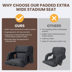 Southern Chic Stadium Seat with Heat & Back Support – Portable Padded Bleacher Cushion Chair