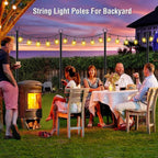 Southern Chic String Light Poles