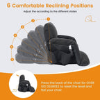 Southern Chic Stadium Seat with Heat & Back Support – Portable Padded Bleacher Cushion Chair