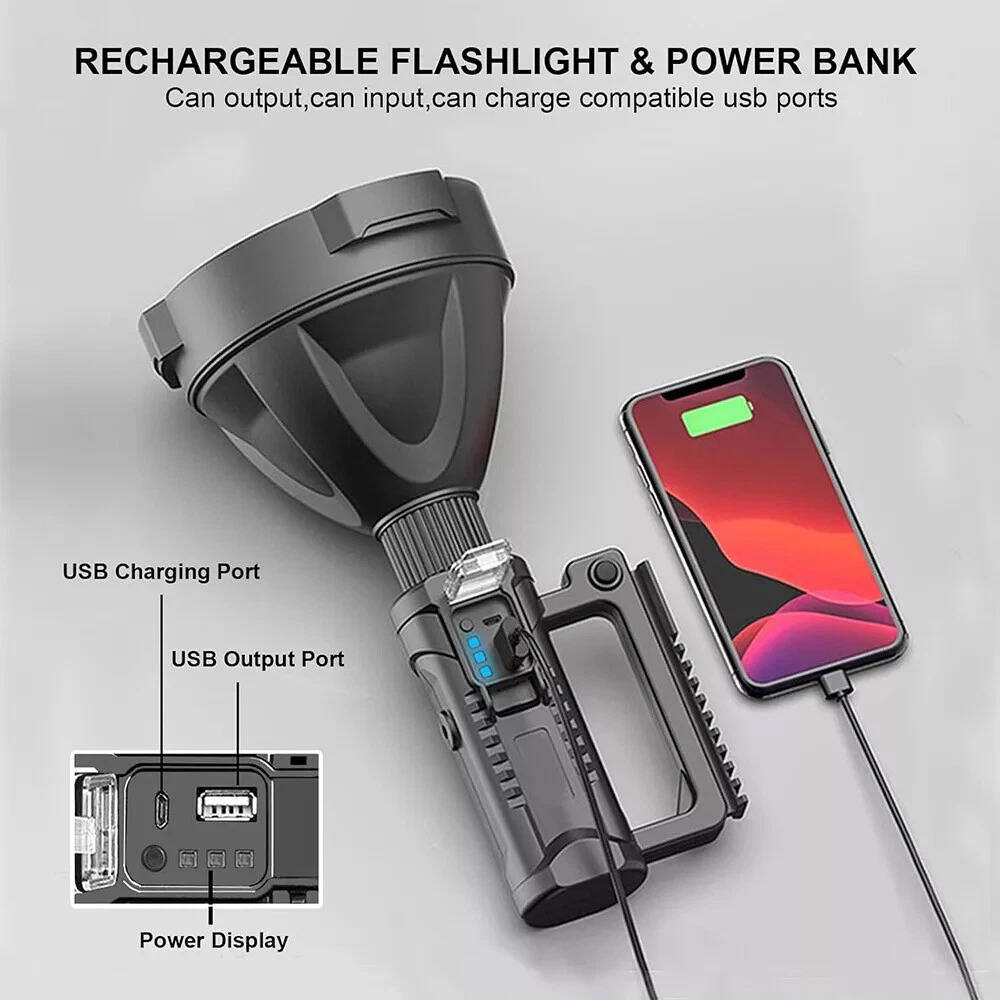 Southern Chic Super Bright LED Searchlight Handheld Flashlight