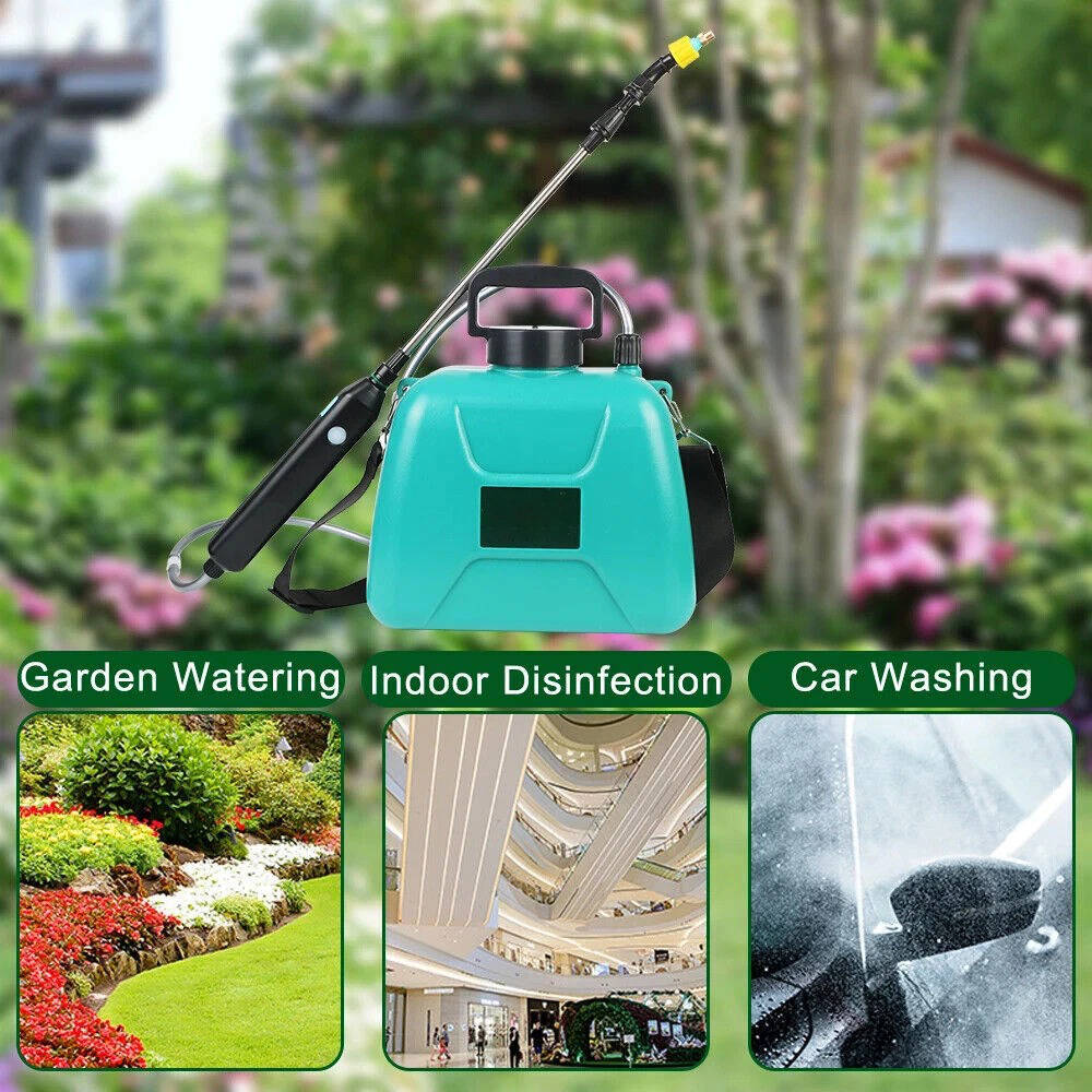 Southern Chic Rechargeable Electric Garden Sprayer 5L, Battery Powered Plant Sprayer with 3 Nozzles