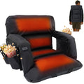 Southern Chic Stadium Seat with Heat & Back Support – Portable Padded Bleacher Cushion Chair